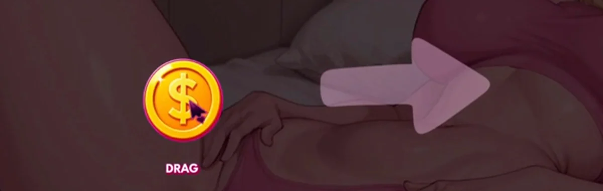 玩法界面中央的方向拖动提示与计量条