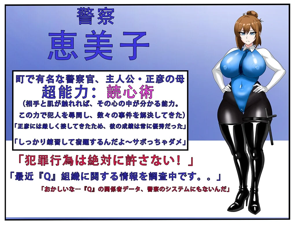 惠美子身穿蓝色警察制服的角色能力档案