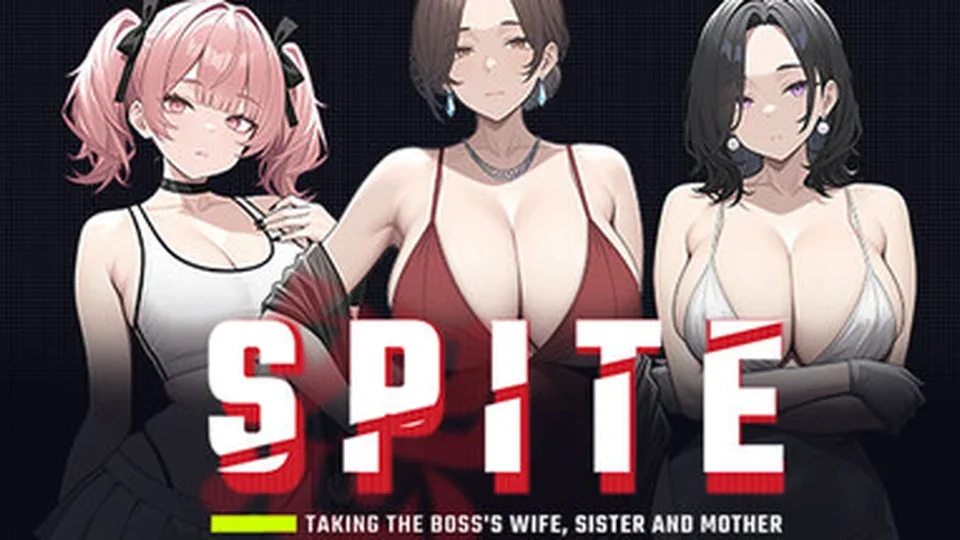 SPITE 游戏标题与三位主要角色的宣传主视觉